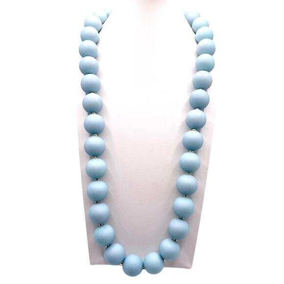Gorjana Iris Statement Sky Blue Lucite Necklace New with Tag - Picture 1 of 7